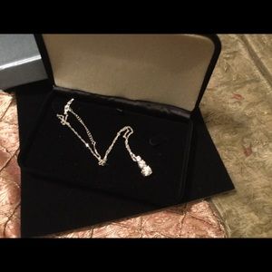 CZ silver necklace